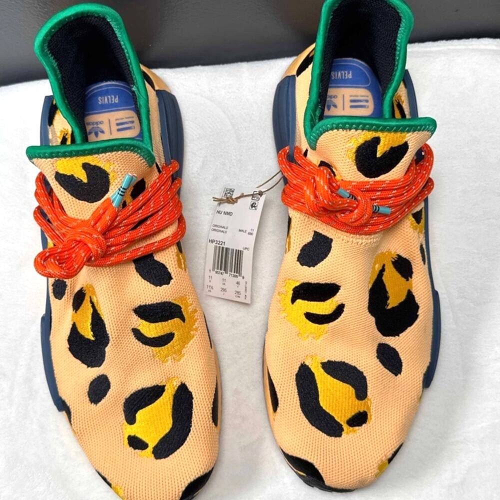 adidas x Pharrell Williams NMD Human Race “Animal Print / Pulse Amber” | 11.5M - Picture 5 of 11